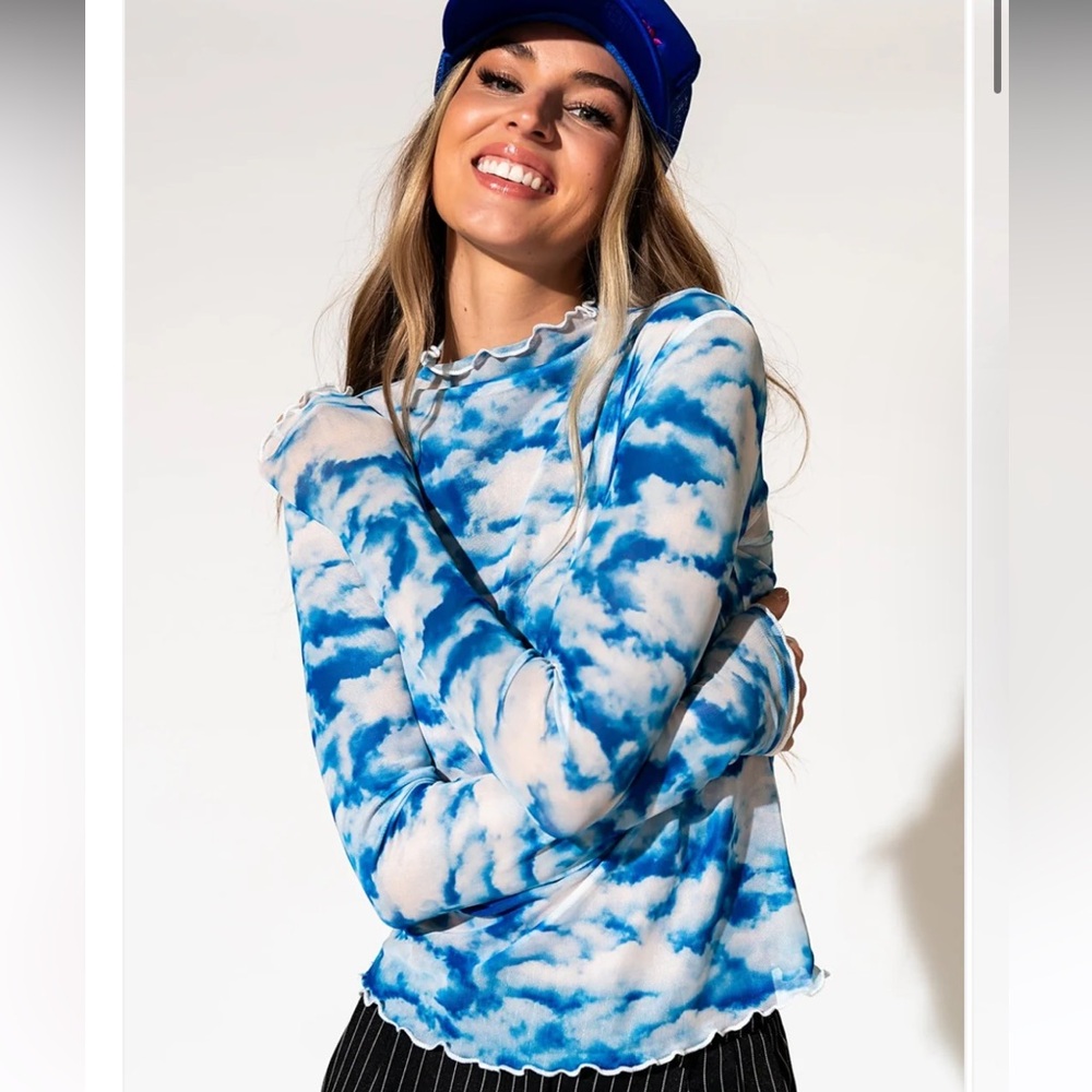 Dressed In Lala Mesh Top in Secret Sky Society -Small NEW WITH TAGS IN PACKAGE